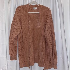 Plus Size Pink Cardigan